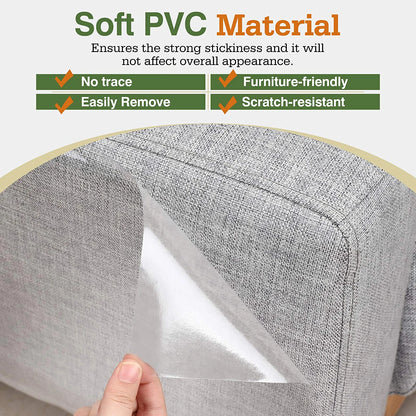 Cat Scratch Furniture Protection Tape with 60 Upholstery Pins - 10 Pack, White