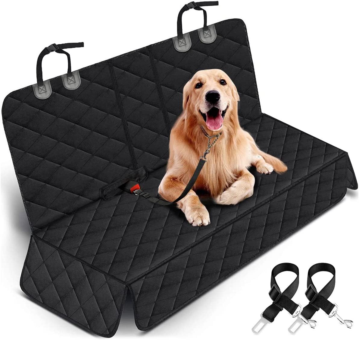 Premium Dog Car Seat Cover - Back Seat Protector for Pets