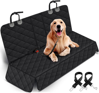 Premium Dog Car Seat Cover - Back Seat Protector for Pets