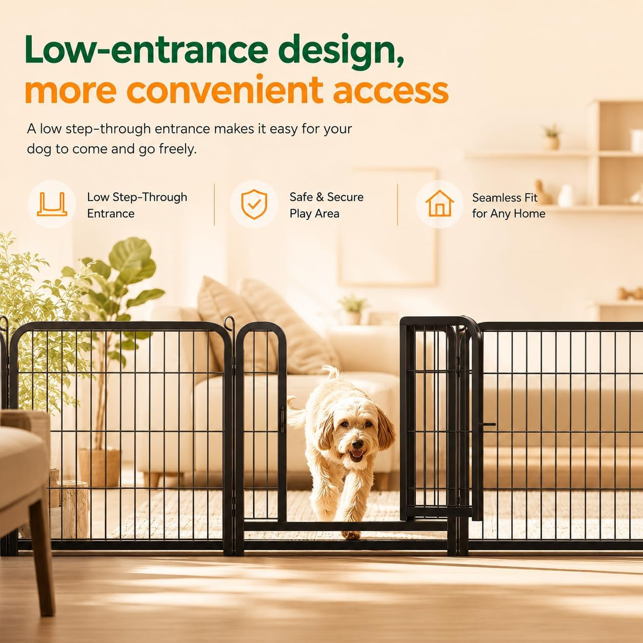 Yaheetech 24-Inch Dog Playpen with 16 Panels - Indoor and Outdoor Pet Fence for RV and Camping