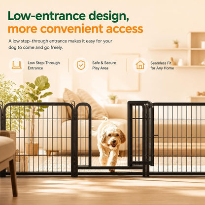Yaheetech 24-Inch Dog Playpen with 16 Panels - Indoor and Outdoor Pet Fence for RV and Camping