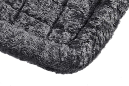 Midwest Homes for Pets XS Dog Bed - Gray Faux Fur Bolster, Ultra-Soft and Machine Washable, Fits 22-Inch Crates and Carriers, for Small Dogs and Cats